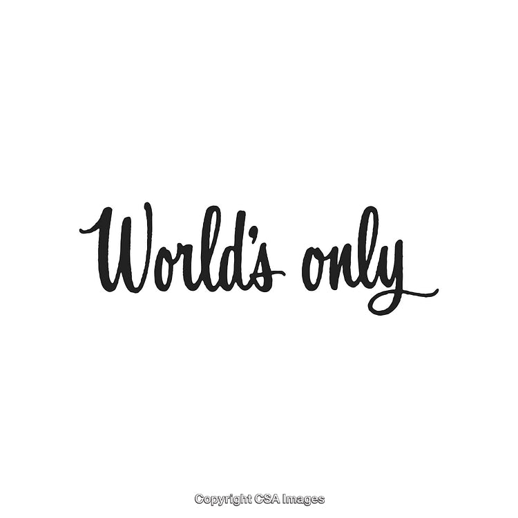 Elegant Handwritten Text Saying "World's Only" on a White Background