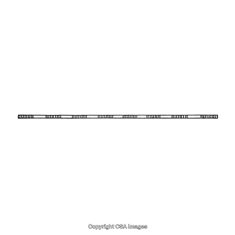 Horizontal Black and White Line Accent Graphic Design Element
