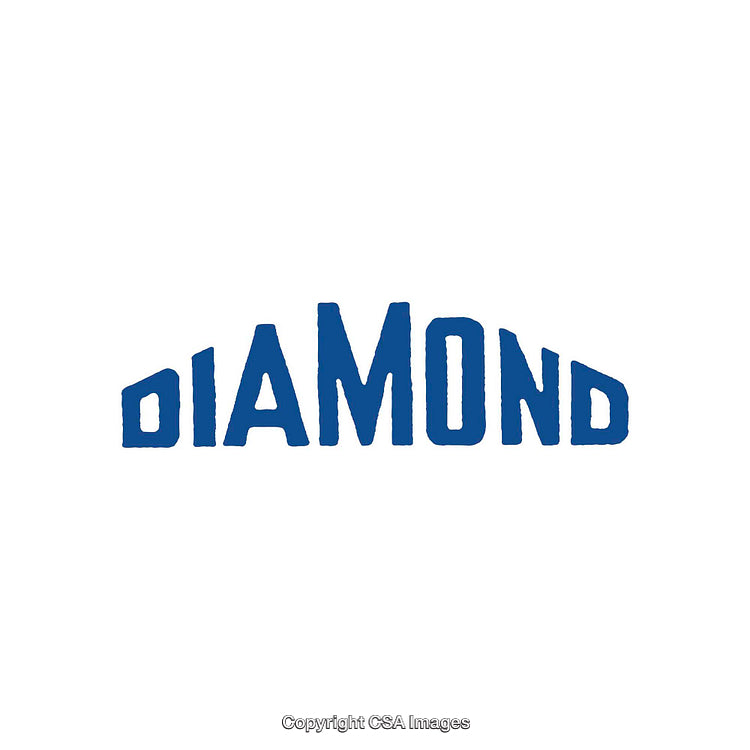 Stylized Bold Text Logo Design Featuring the Word 'Diamond' in Blue