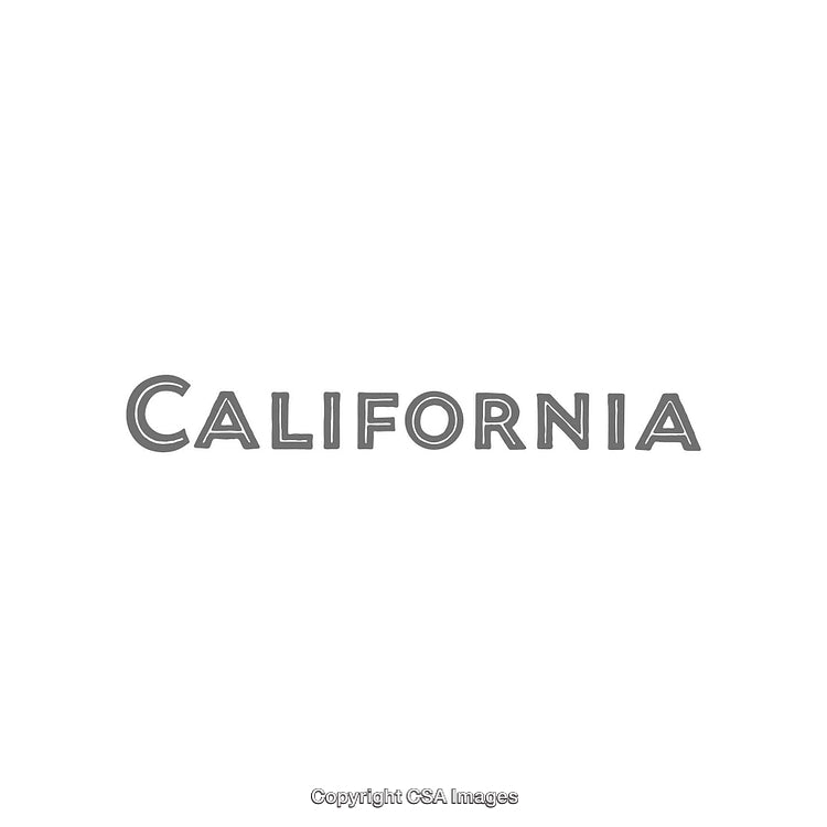 Minimalistic Typography Design Featuring the Word California in Bold Text