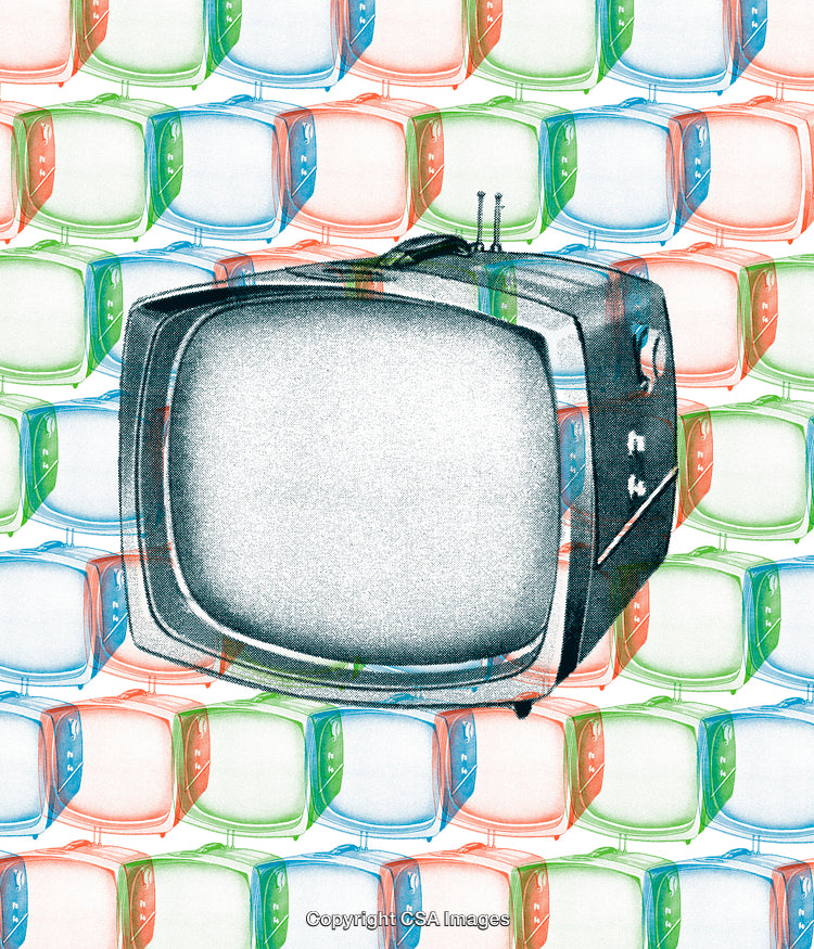 Vintage Televisions Displayed Against a Vibrant Colorful Pop Art Background