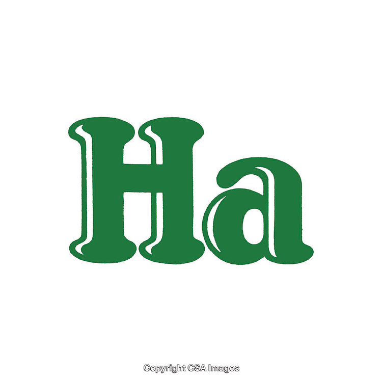 Green Artistic Lettering Featuring the Ha Combination in Bold Font