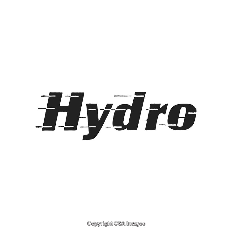 Abstract Distorted Text Design Featuring the Word 'Hydro' on White Background