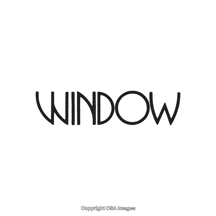 Modern Creative Typography Logo Featuring Unique Window Design