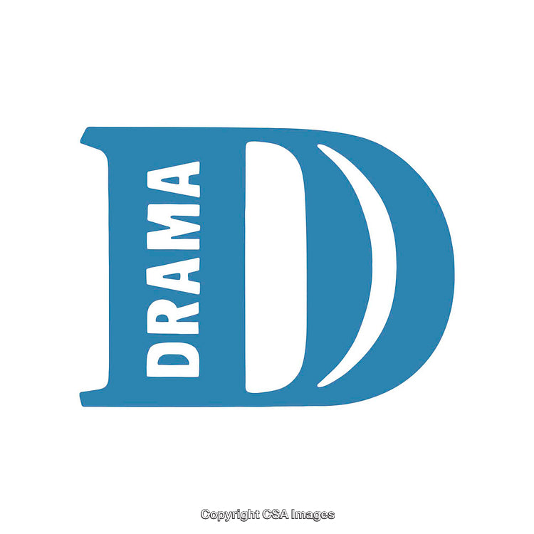 Bold Blue Design Featuring a Dramatic Large Letter D
