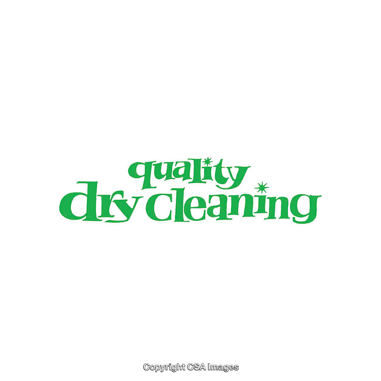 Green Typographic Logo for Quality Dry Cleaning Service