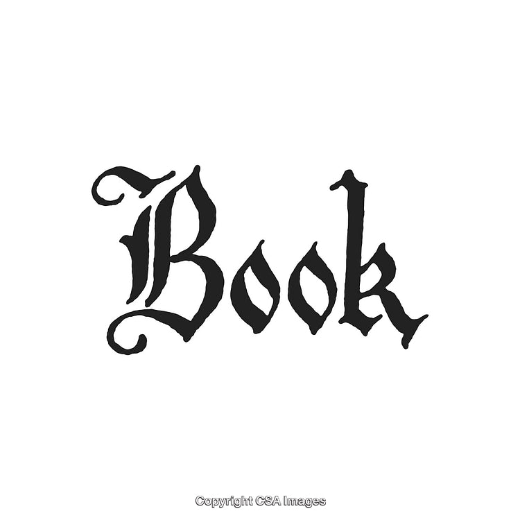 Elegant Vintage Typography Design With the Word 'Book' in Gothic Style
