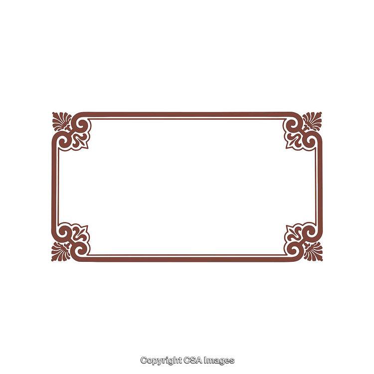 Ornate Decorative Frame with Classical Floral Design in Brown Tones