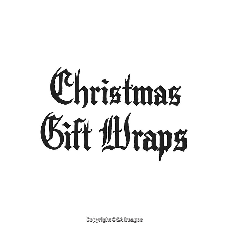 Elegant Christmas Typography Featuring Festive Holiday Gift Wrapping Text Design