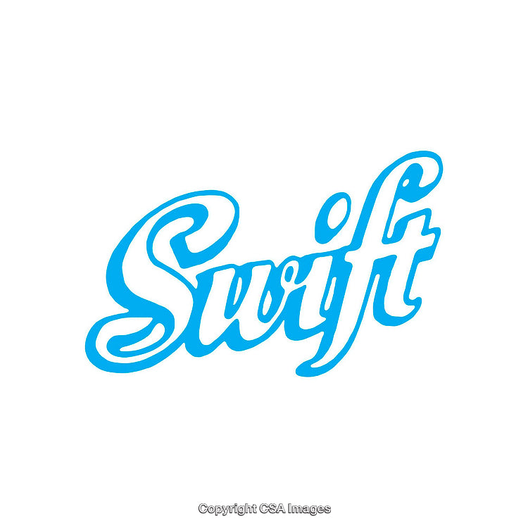 Stylish Blue Script Text Design on White Background