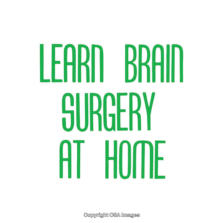 Humorous Decorative Graphic with Green Typography and Witty Message