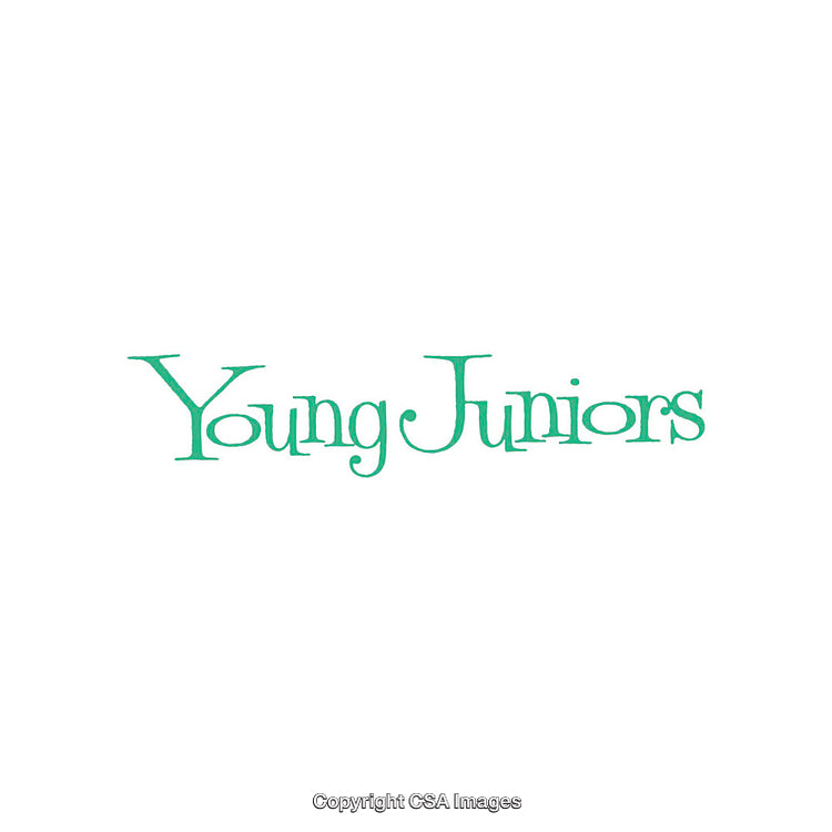 Stylish Green Text Reading 'Young Juniors' on White Background