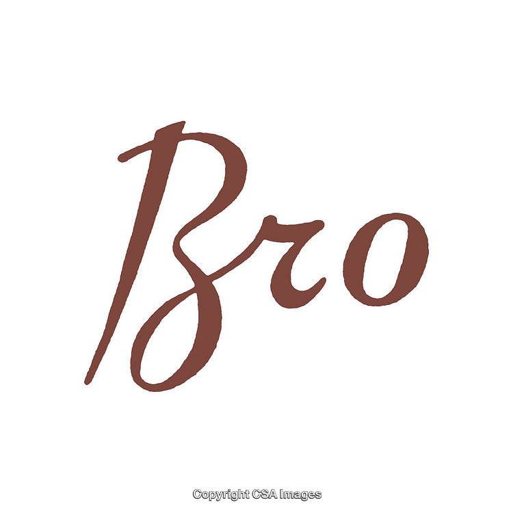 Stylized Lettering Featuring the Word 'Bro' in Elegant Script