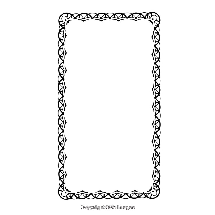 Intricate Black and White Border With Delicate Decorative Details