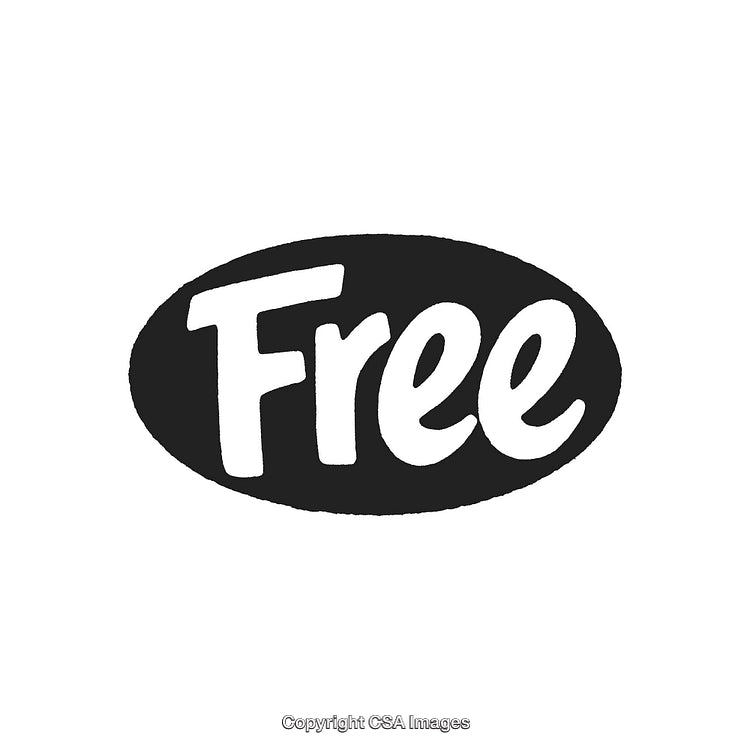 Bold Black and White Free Offer Promotional Graphic Illustration