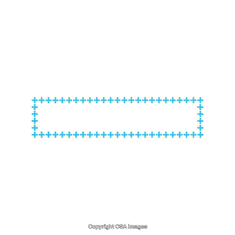Decorative Blue Symbol Frame on White Background for Creative Projects