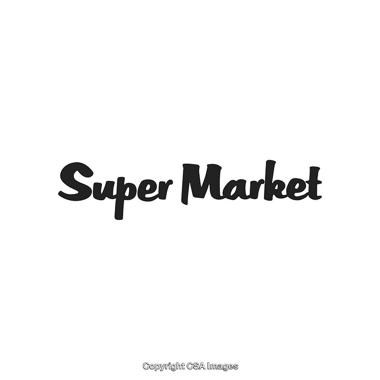 Minimalist Black and White Super Market Logo Design
