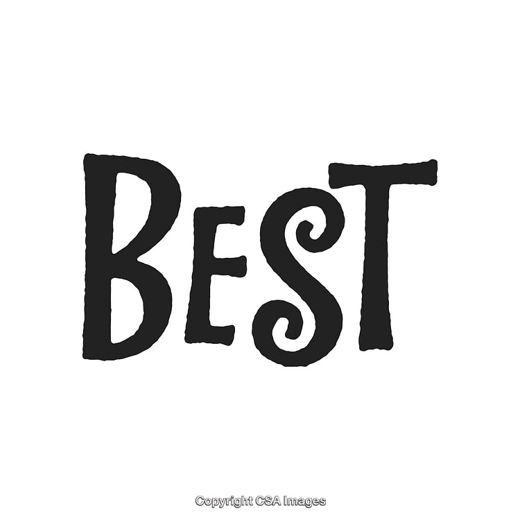 Stylized Artistic 'Best' Text Illustration with Elegant Handlettered Design