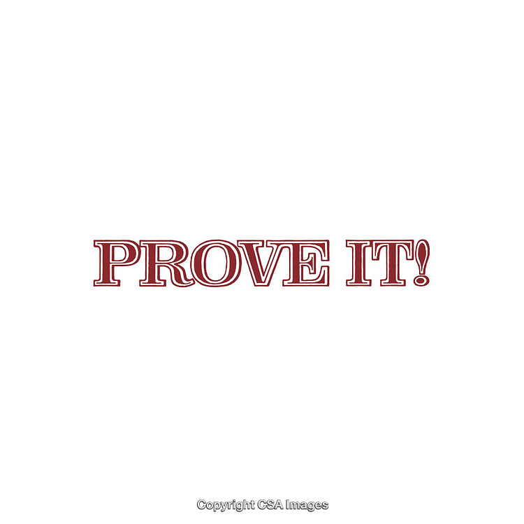 Bold Red Text Prove It Draw Focus On White Background