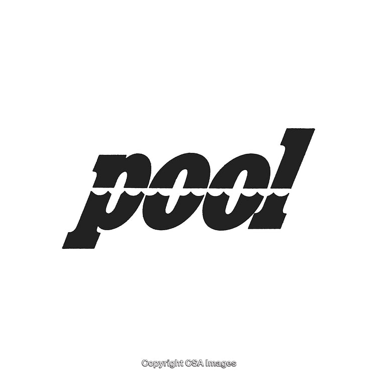 Minimalist Conceptual Text Design Featuring 'Pool' Overlapping Graphics