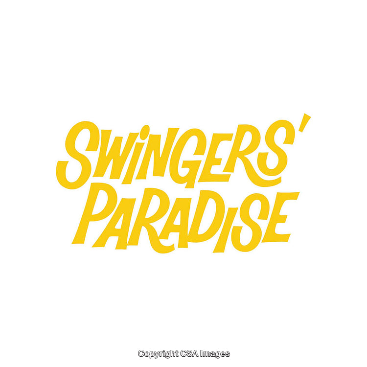 Stylized Yellow Typographic Text Design on White Background