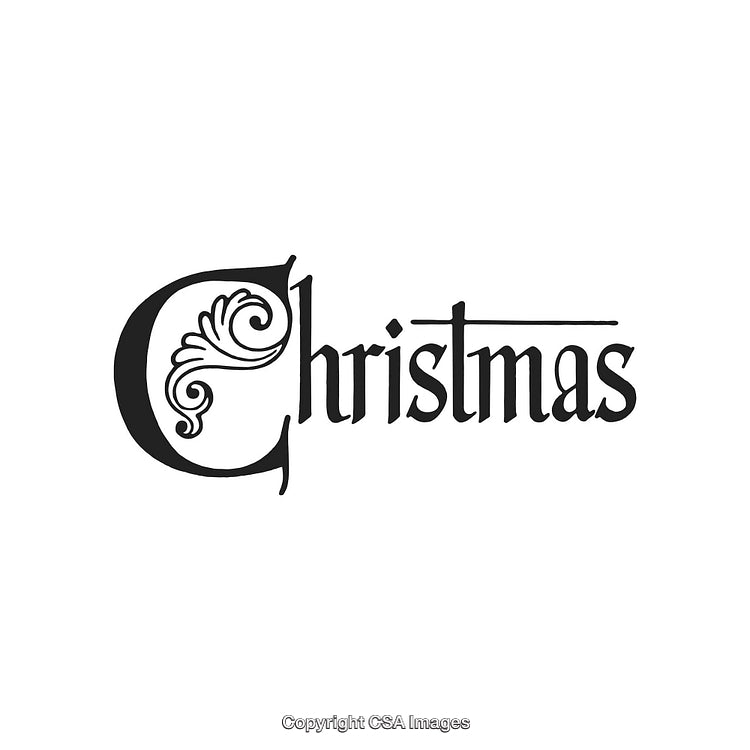 Elegant Decorative Christmas Typography Design With Ornate Patterns and Seasonal Theme.