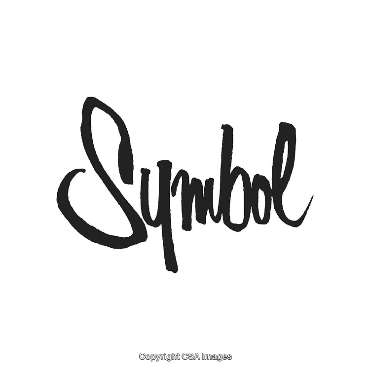 Stylish Handwritten Symbol in Black on a Clean White Background