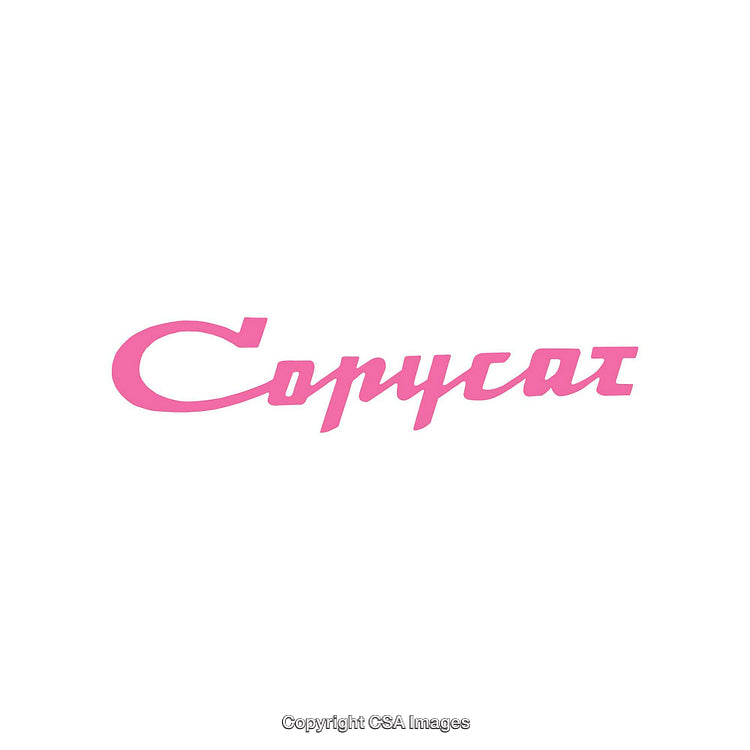 Pink Copycat Styled Text on White Background