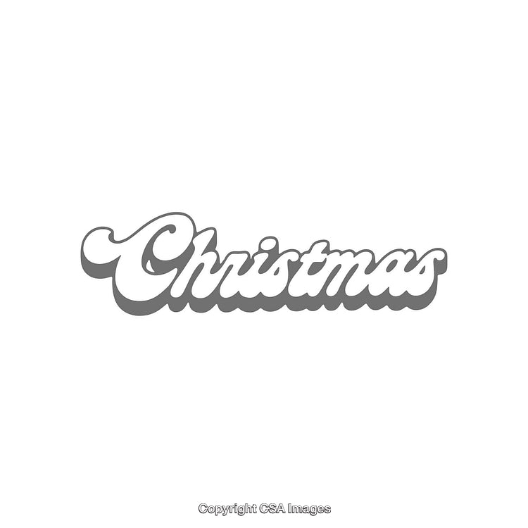 Simple Artistic Gray Text Design Representing Christmas Spirit and Celebrations