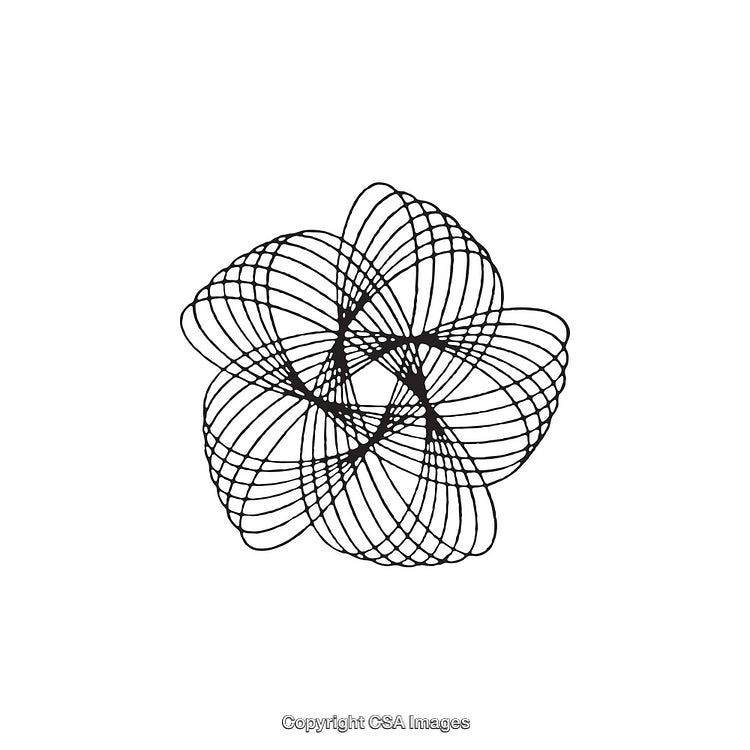 Artistic Black and White Abstract Linework Geometric Design Illustration