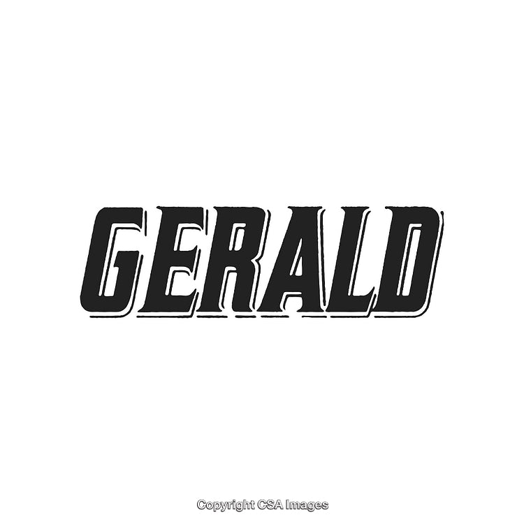 Bold Typography Design Featuring the Name Gerald in Retro Style