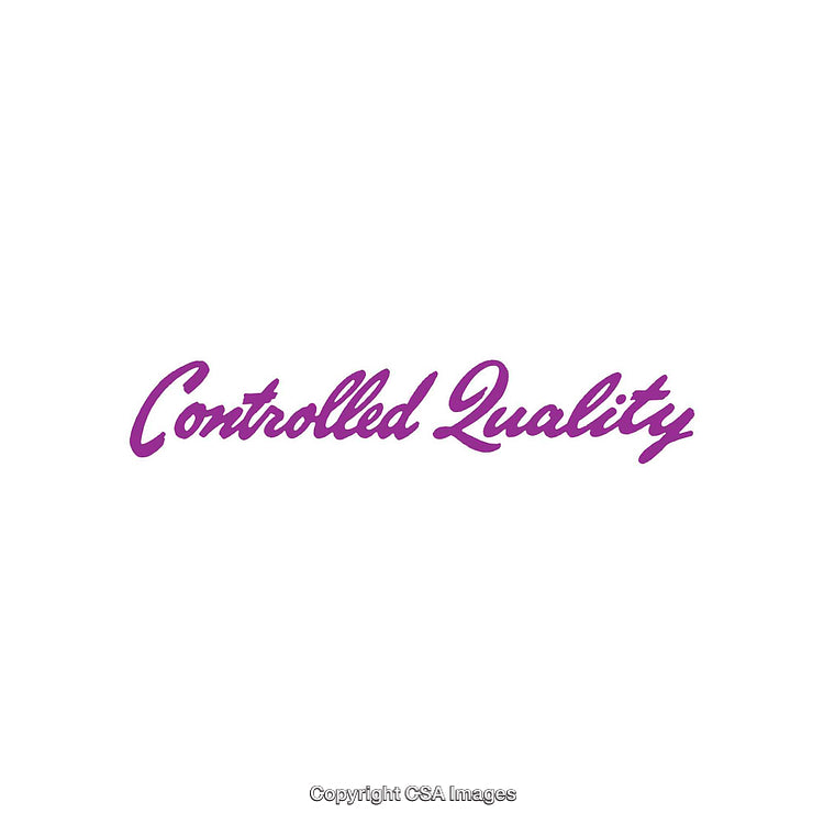 Controlled Quality Typography in Purple on White Background