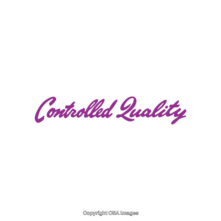 Controlled Quality Typography in Purple on White Background