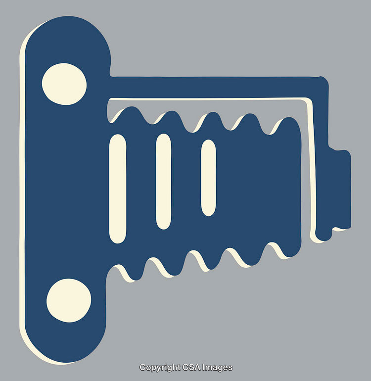 Abstract Illustration of a Mechanical Gear Design Using Minimalist Line Art