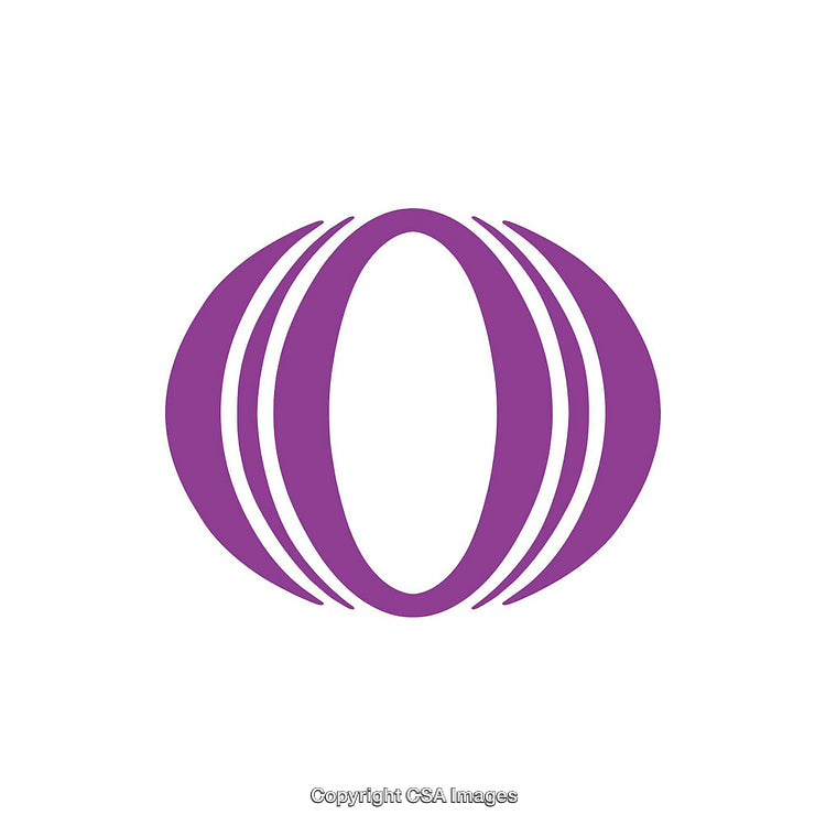 Purple Letter O Logo with Abstract Lines on a White Background
