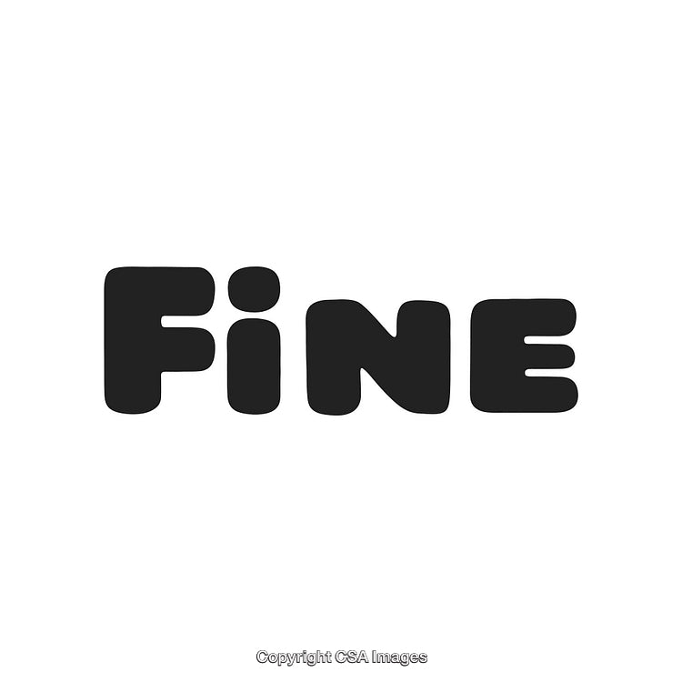 Minimalistic Black Bold Text Fine on a Clean White Background