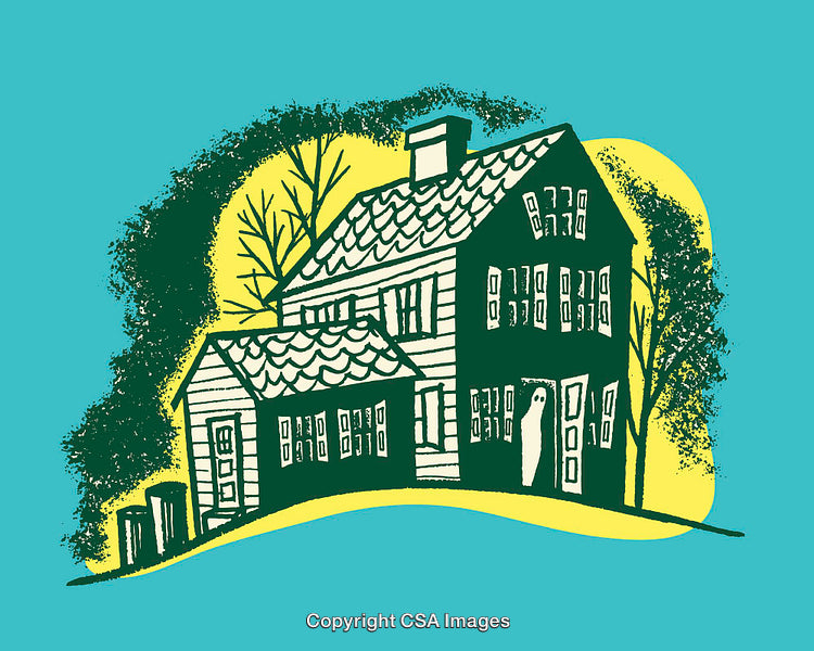 Illustration of a Cozy House Against a Bright Background