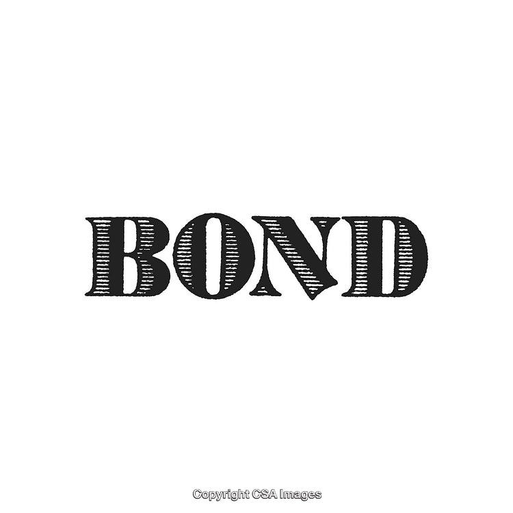 Vintage Typography Displaying the Word Bond with Classic Serif Font