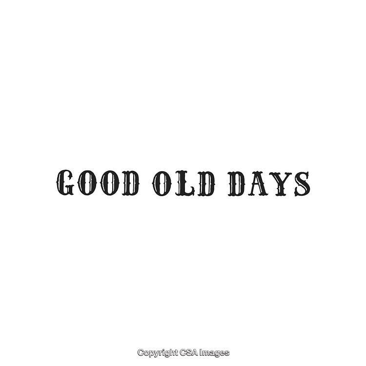 Decorative Typographic Artwork Featuring the Phrase 'Good Old Days'
