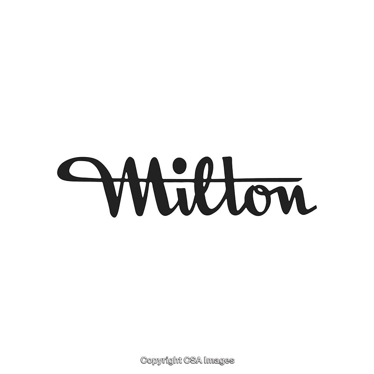 Elegant Calligraphic Logo Featuring the Word Milton in Black Ink Style