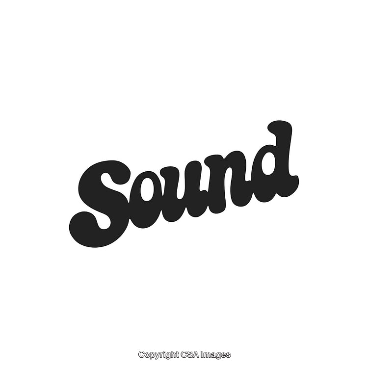 Bold Typography Featuring the Word 'Sound' in Stylized Black Font