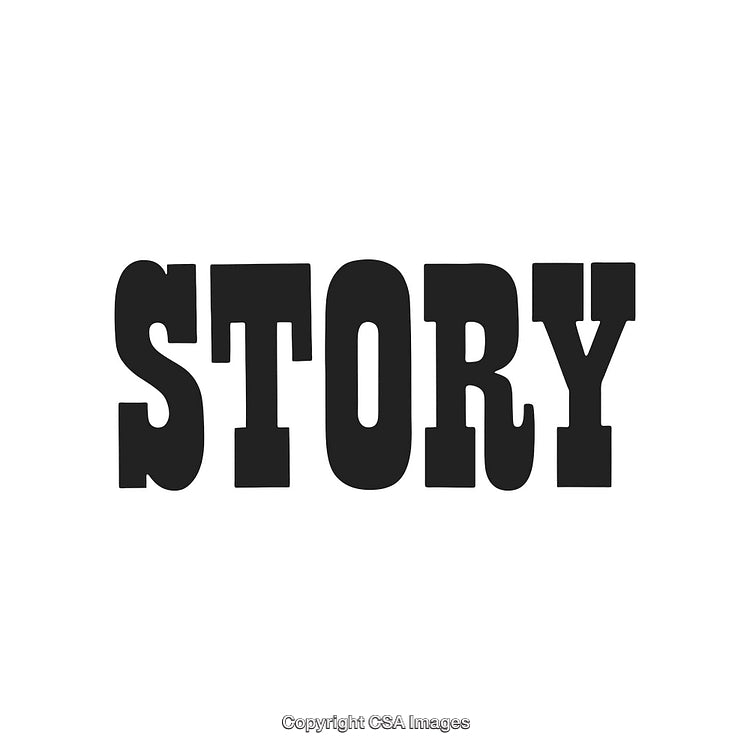 Large Bold Typography Displaying the Word 'Story' With Black Text on White