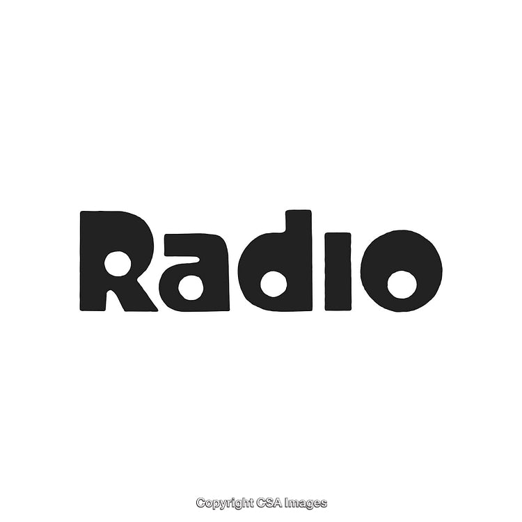 Bold Black Radio Text Logo on a Clean White Background