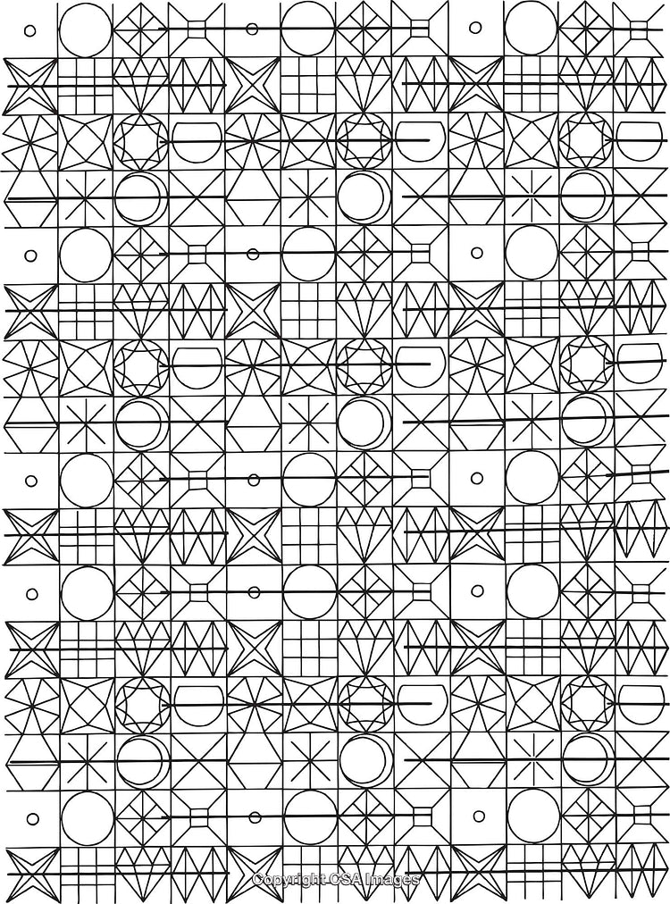 Black and White Geometric Patterned Background With Abstract Shapes
