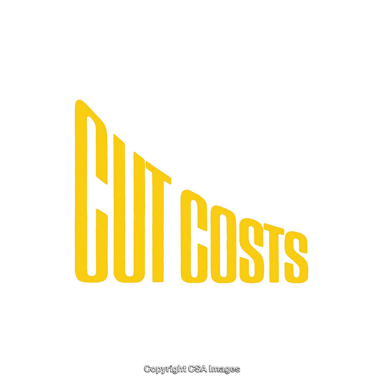 Bold Yellow Text Highlighting the Concept of Cost Reduction and Savings