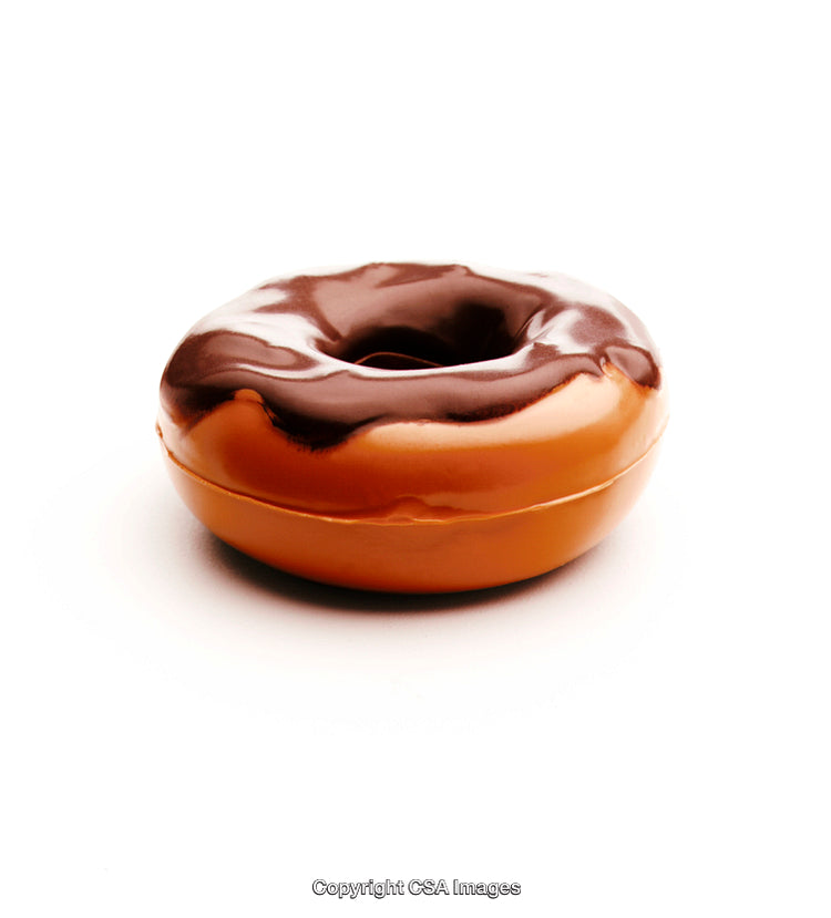 Close-Up of a Chocolate and Orange Glazed Circular Toy