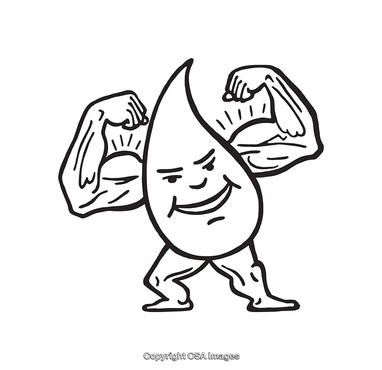 Strong Character Representing Power and Achievement Concepts in Line Art