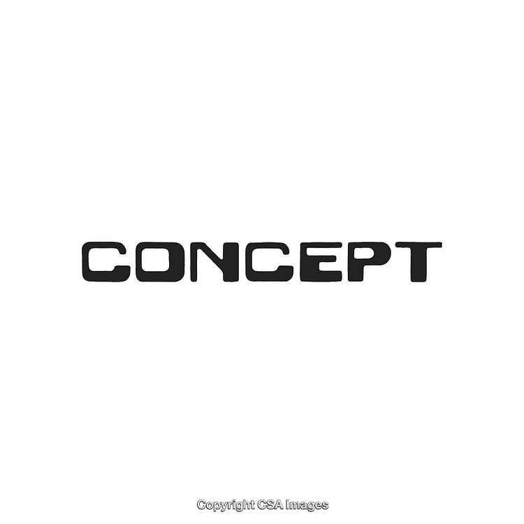 Modern Text Design Featuring the Word Concept with Bold Black Letters