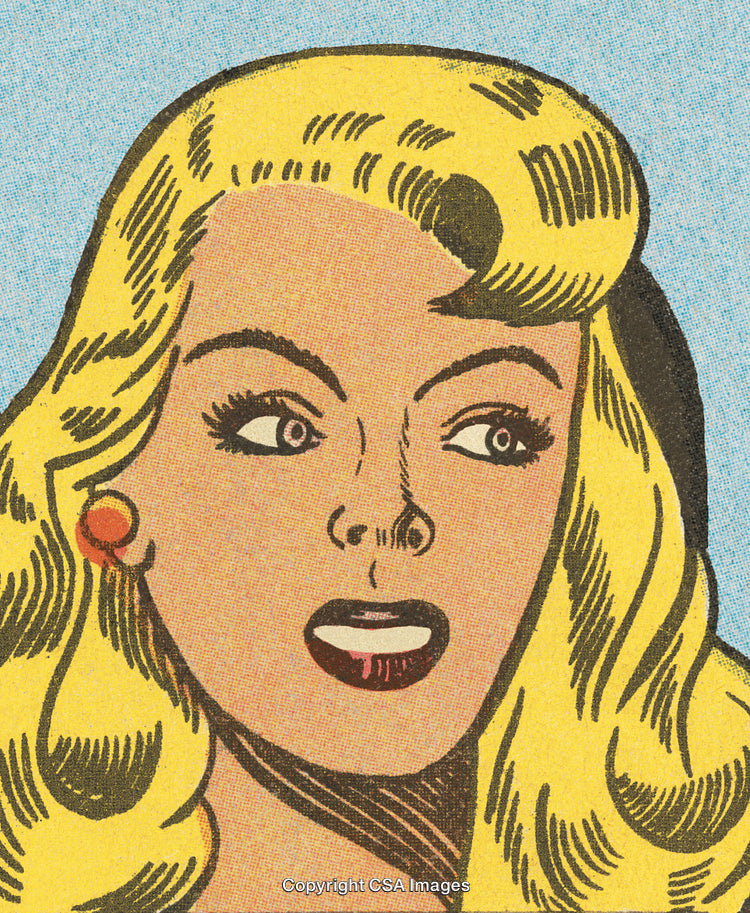 Pop Art Style Illustration of a Woman With Expressive Retro Design