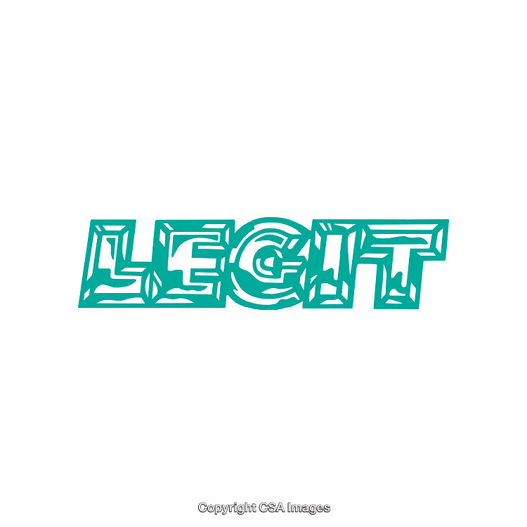 Geometric Word Art Design Featuring the Word LEGIT in Fashionable Style